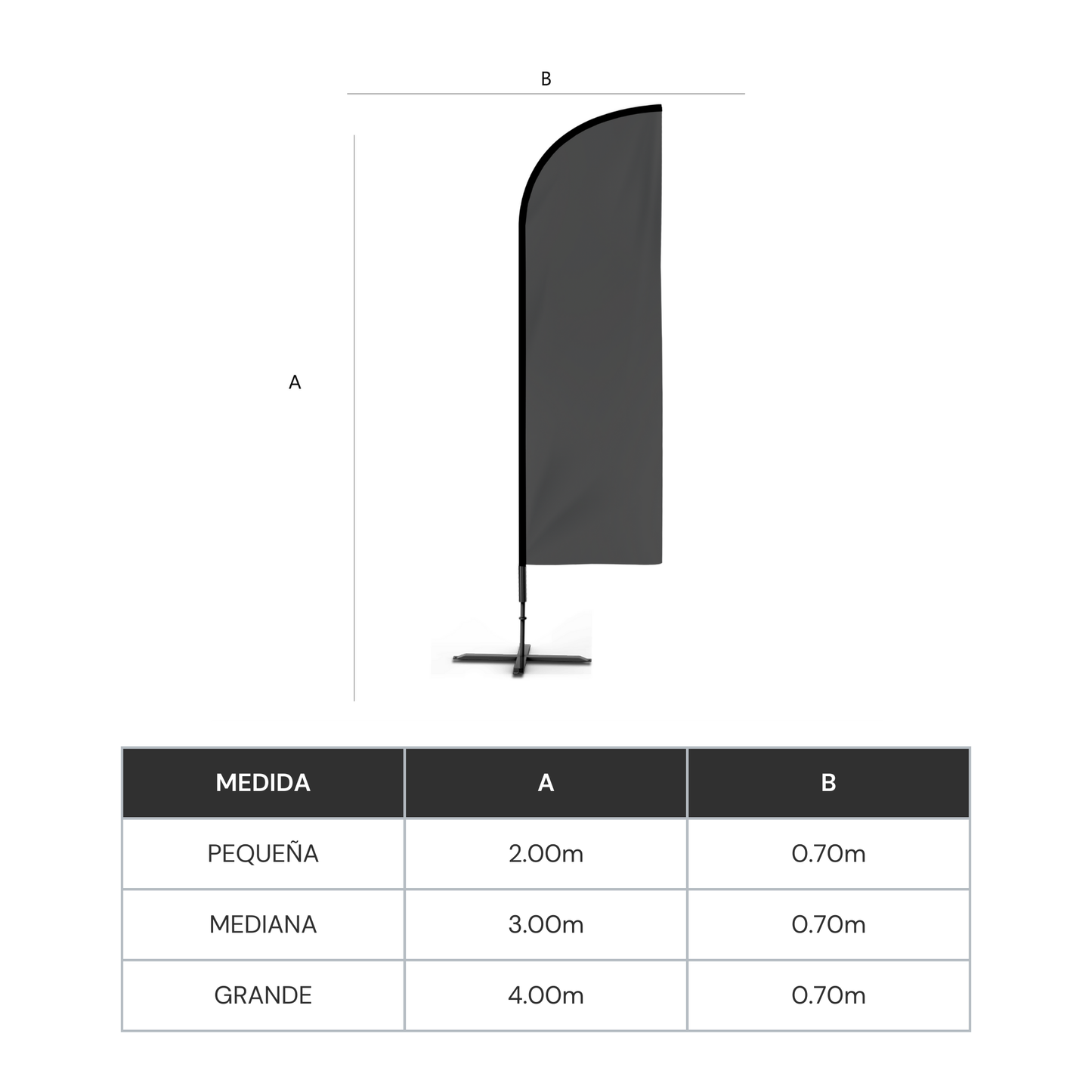 Banderola Tipo Pluma